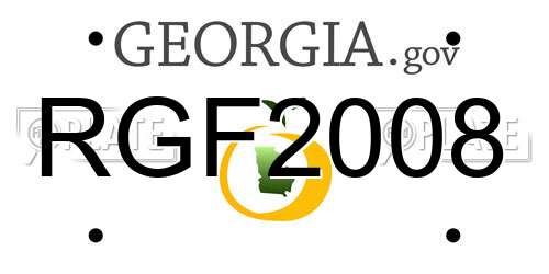 RGF2008 Georgia License Plate