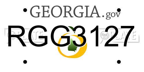 RGG3127 Georgia License Plate