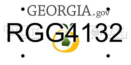 RGG4132 Georgia License Plate