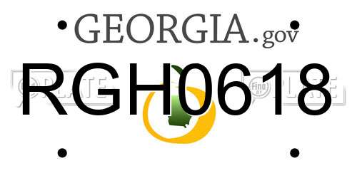 RGH0618 Georgia License Plate