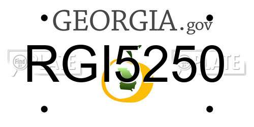 RGI5250 Georgia License Plate