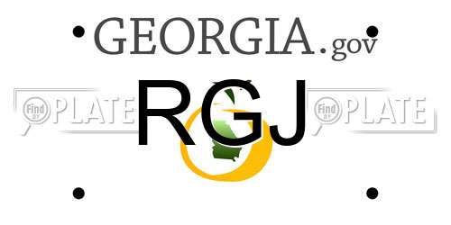 RGJ Georgia License Plate