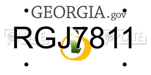 RGJ7811 Georgia License Plate