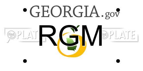 RGM Georgia License Plate