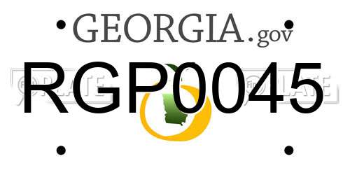 RGP0045 Georgia License Plate