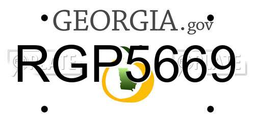 RGP5669 Georgia License Plate