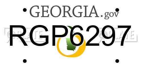 RGP6297 Georgia License Plate