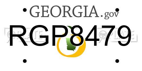 RGP8479 Georgia License Plate