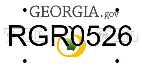 RGR0526 Georgia License Plate