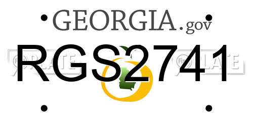 RGS2741 Georgia License Plate
