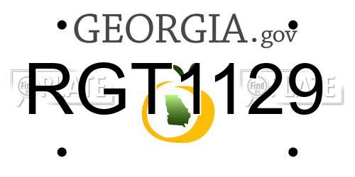 RGT1129 Georgia License Plate