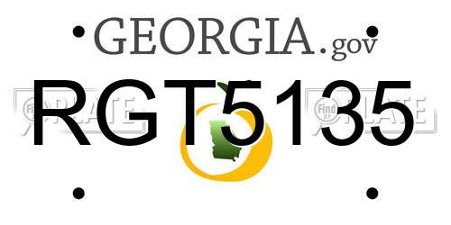 RGT5135 Georgia License Plate