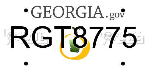 RGT8775 Georgia License Plate