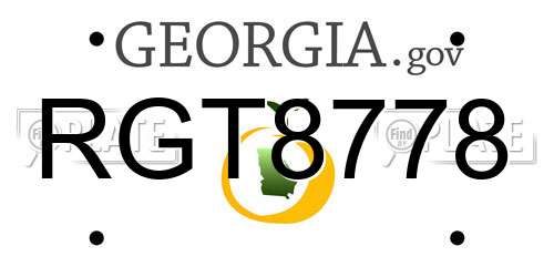 RGT8778 Georgia License Plate
