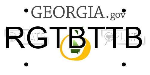 RGTBTTB Georgia License Plate