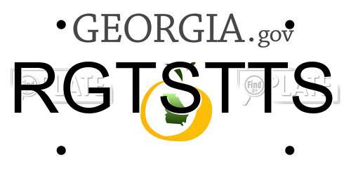 RGTSTTS Georgia License Plate