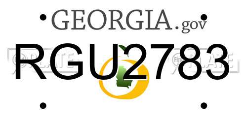 RGU2783 Georgia License Plate