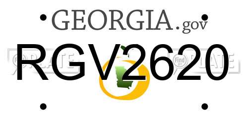 RGV2620 Georgia License Plate