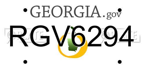 RGV6294 Georgia License Plate