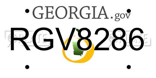 RGV8286 Georgia License Plate