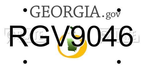 RGV9046 Georgia License Plate