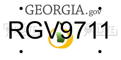 RGV9711 Georgia License Plate