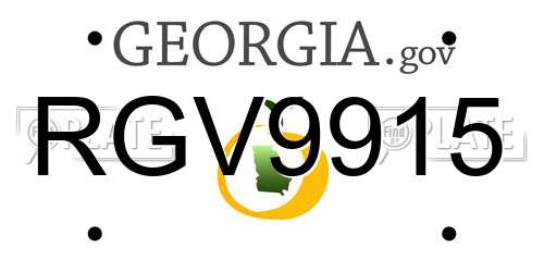 RGV9915 Georgia License Plate