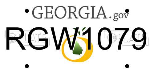 RGW1079 Georgia License Plate