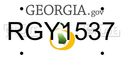 RGY1537 Georgia License Plate