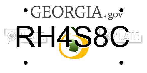 RH4S8C Georgia License Plate