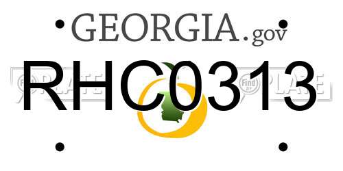 RHC0313 Georgia License Plate