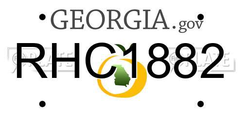 RHC1882 Georgia License Plate