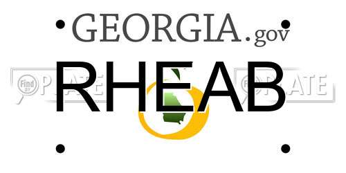 RHEAB Georgia License Plate
