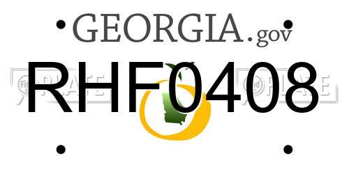 RHF0408 Georgia License Plate