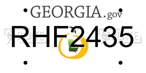 RHF2435 Georgia License Plate
