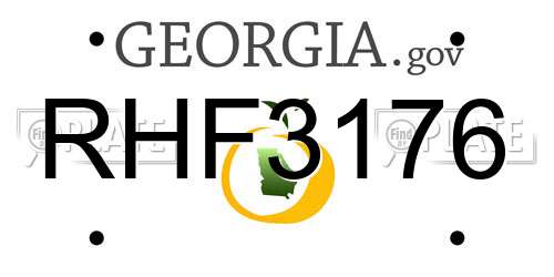 RHF3176 Georgia License Plate