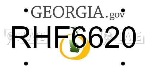 RHF6620 Georgia License Plate