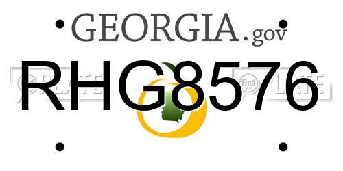 RHG8576 Georgia License Plate