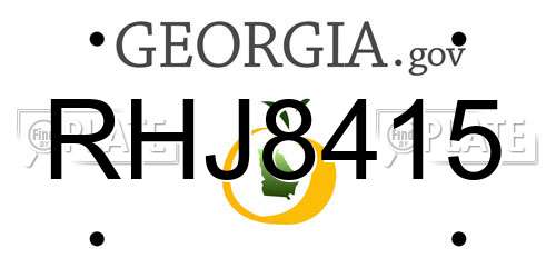 RHJ8415 Georgia License Plate