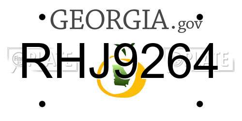 RHJ9264 Georgia License Plate