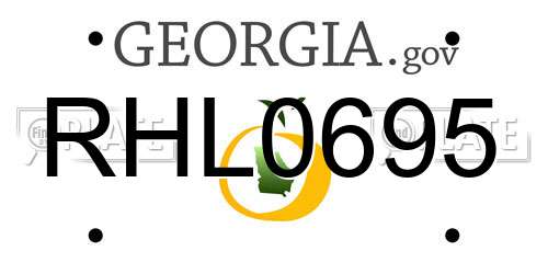 RHL0695 Georgia License Plate
