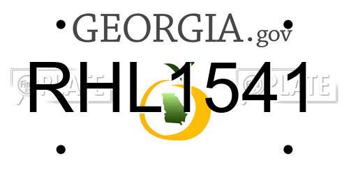RHL1541 Georgia License Plate