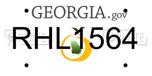 RHL1564 Georgia License Plate