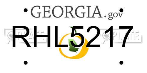 RHL5217 Georgia License Plate