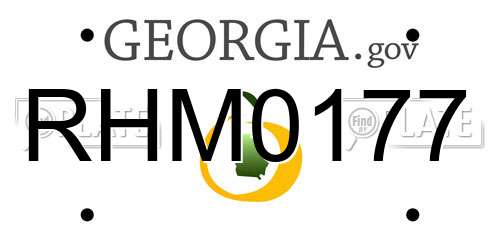 RHM0177 Georgia License Plate