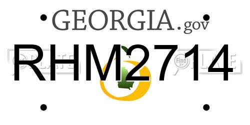 RHM2714 Georgia License Plate