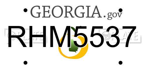 RHM5537 Georgia License Plate