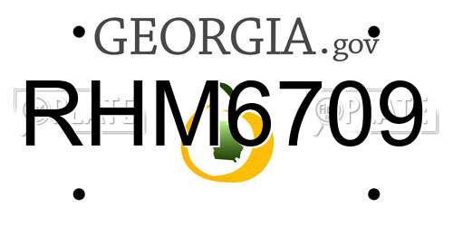 RHM6709 Georgia License Plate