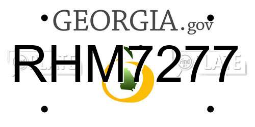 RHM7277 Georgia License Plate