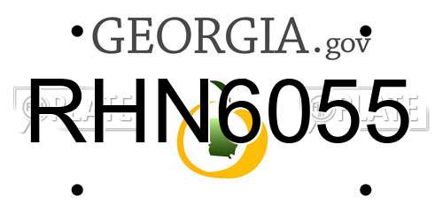 RHN6055 Georgia License Plate